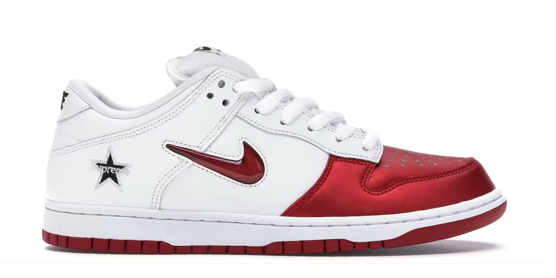 Nike SB Dunk Low Supreme Jewel Swoosh Red