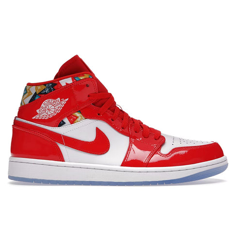 Jordan 1 Mid Barcelona Sweater Red Patent