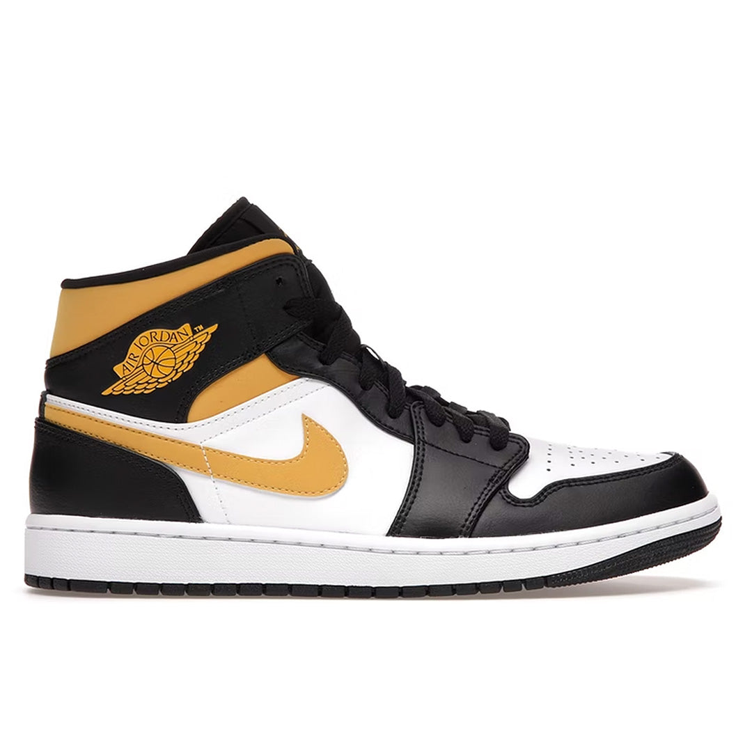 Jordan 1 Mid White Pollen Black