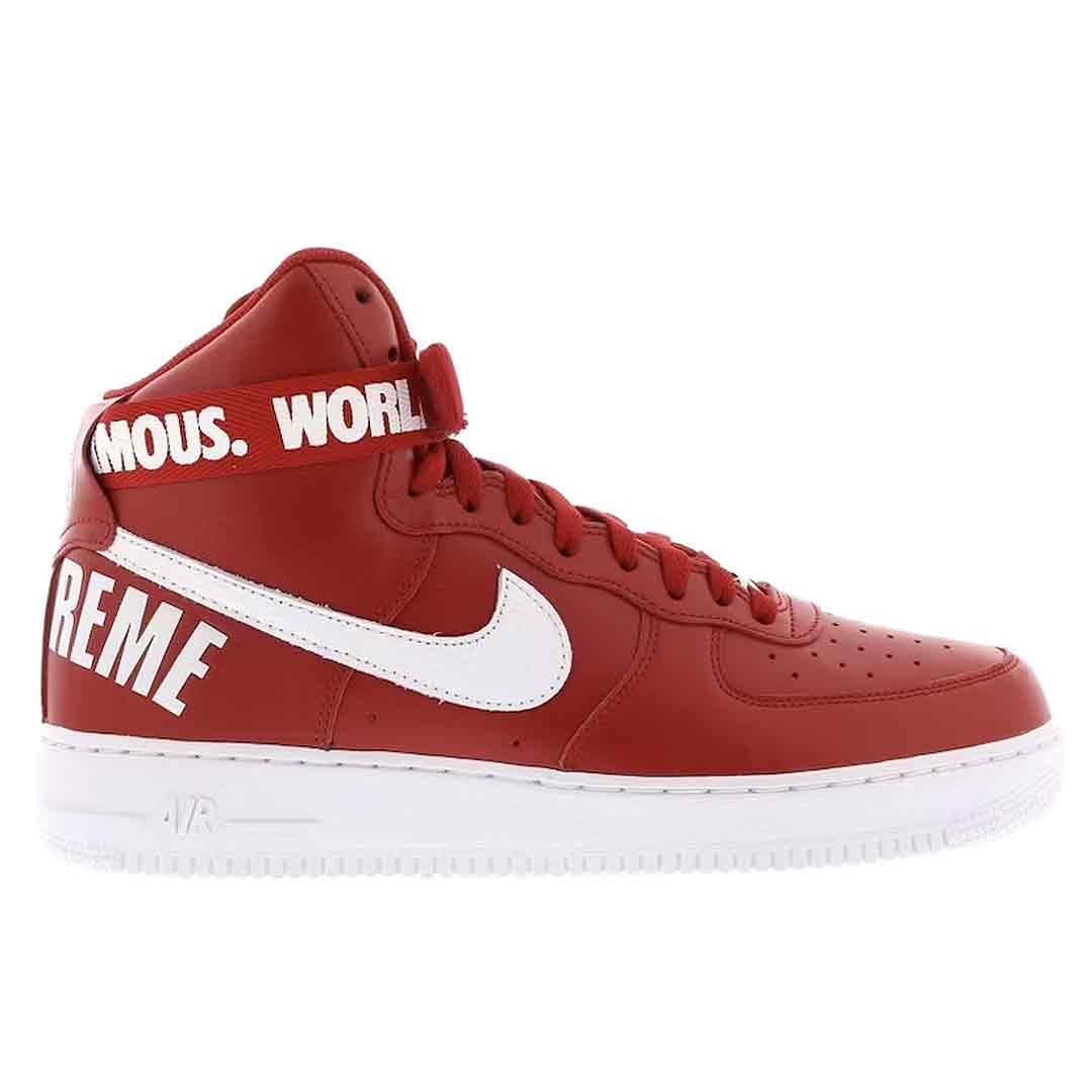 Air Force 1 High Supreme World Famous Red