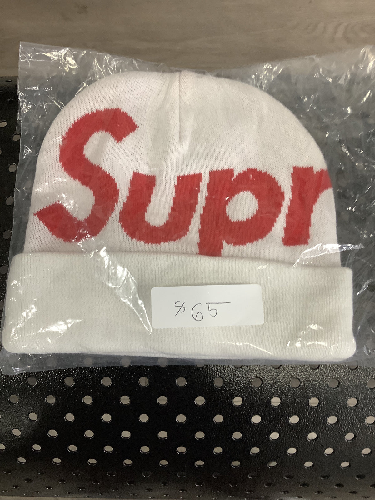 Supreme Big Logo Beanie (FW20) White