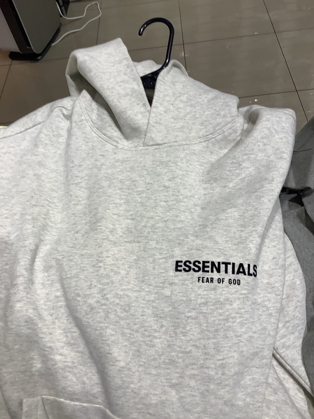 Essentials Fear Of God Hoodie Light Oatmeal SS22