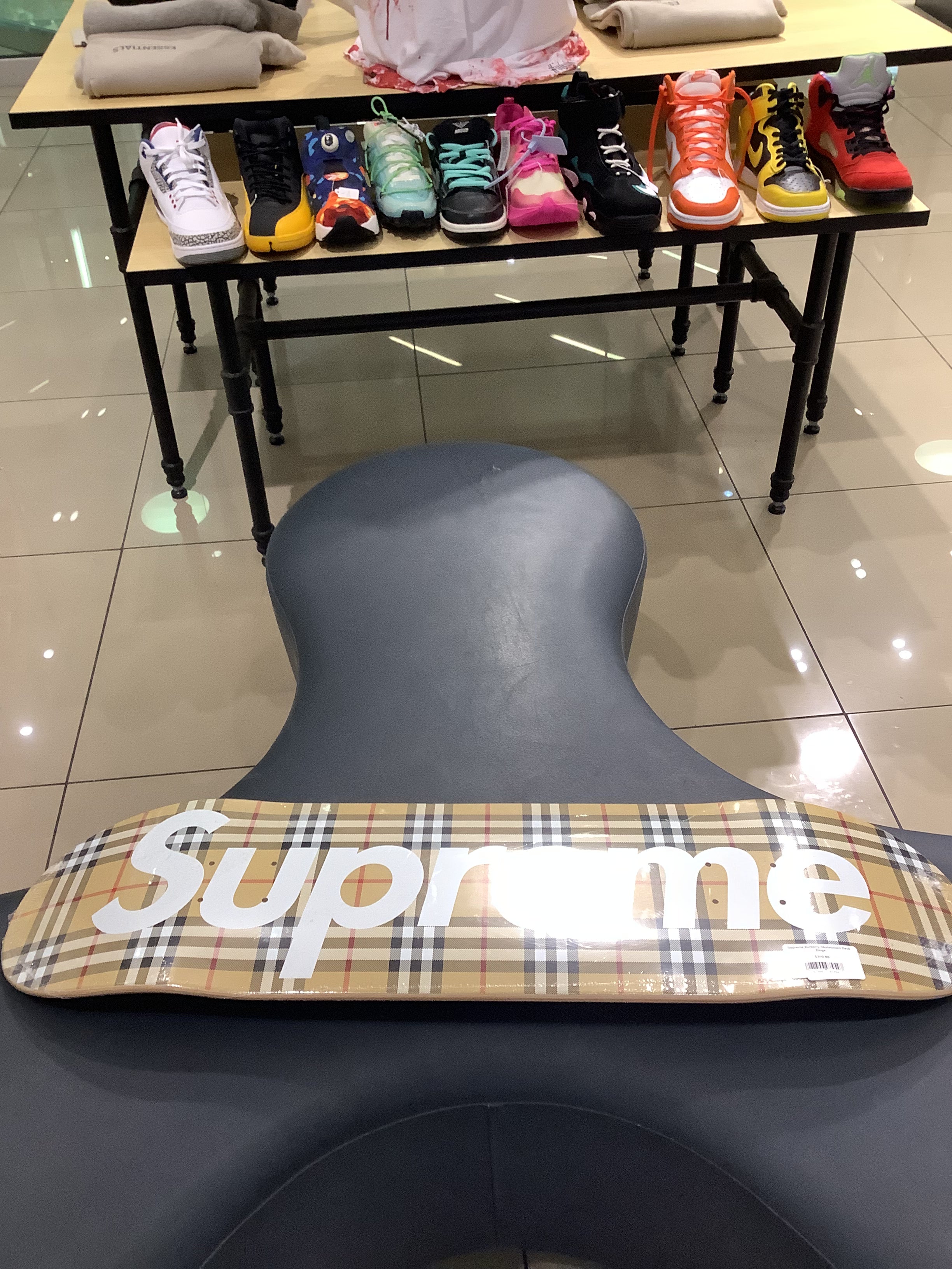 Supreme Burberry Skateboard Deck Beige – Hidden Sole