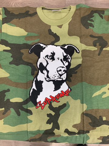 Supreme Pitbull Tee Camo