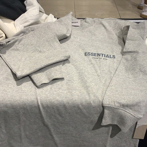 Essentials Fear of God Heather Oat Long Sleeve