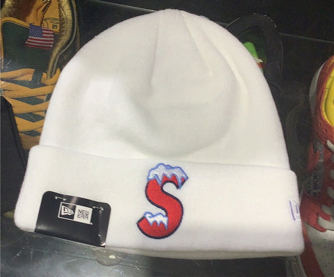 Supreme S Logo Icy Beanie White (Consignment)
