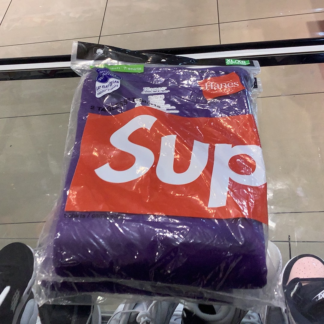 Supreme Hanes Tagless Tee Purple