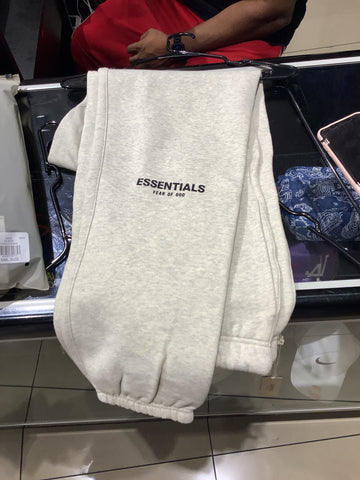 Essentials Fear Of God Sweatpants Light Oatmeal SS22