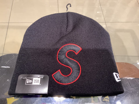 Supreme New Era S LogoBeanie Black  (consignment)