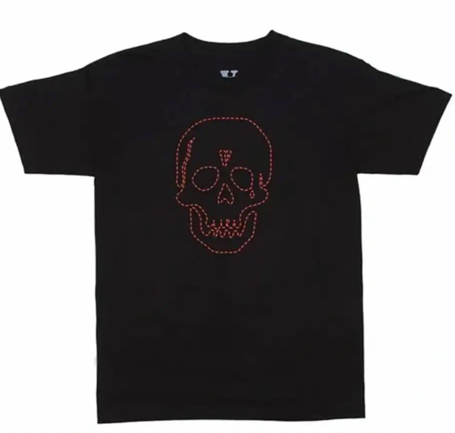 Vlone X Neighborhood Skull Tee (Red)(consignment)