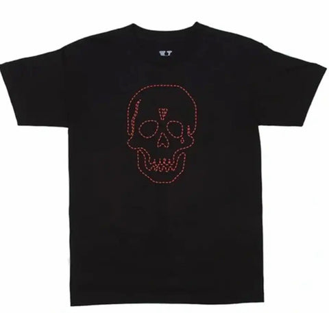 Vlone X Neighborhood Skull Tee (Red)(consignment)