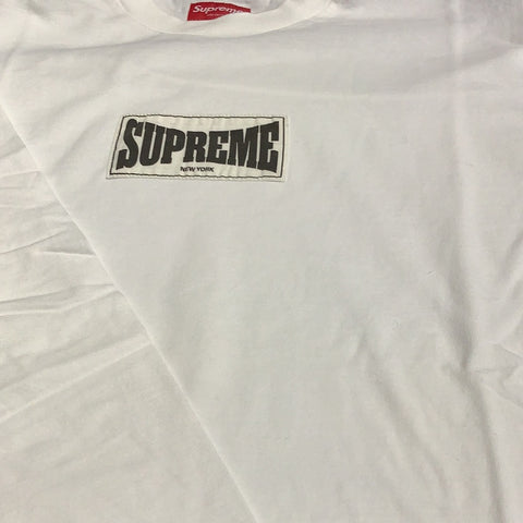 Supreme Woven Label L/S White (consignment)