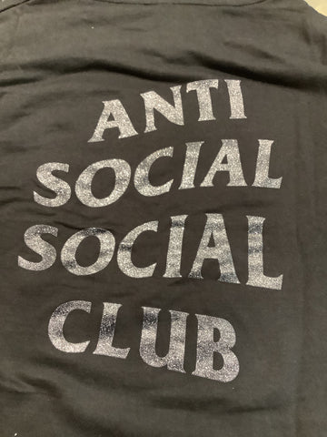 Anti Social Social Club Blinded Glitter Hoodie Black